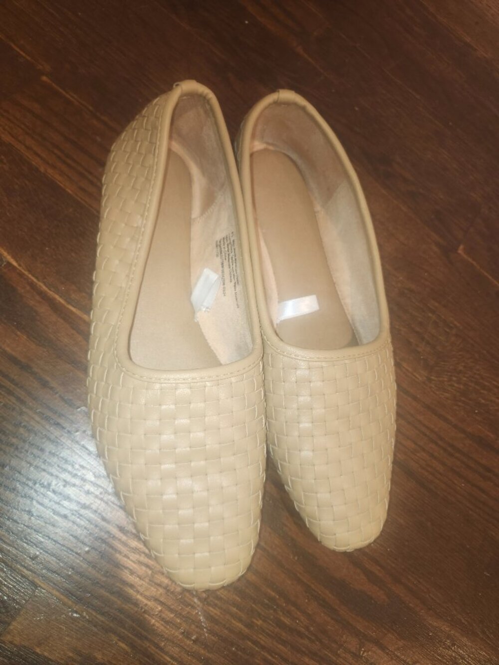 Tan Woven Flats